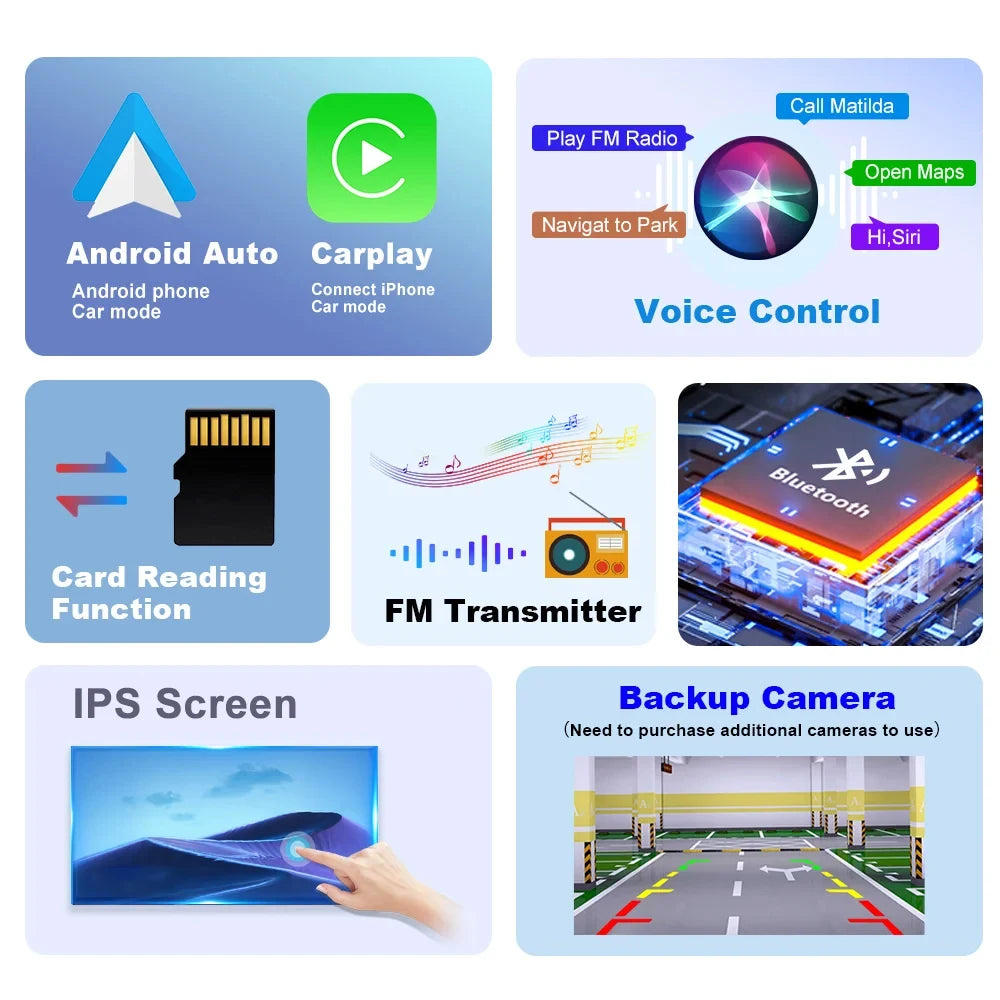 Portable 7-Inch IPS Touch Screen Car Stereo